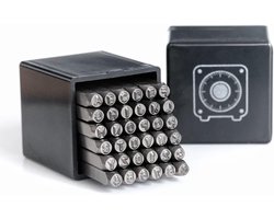 Thijox - SEEDOR Punch Letterpons-set, Alfanumerieke Stempelset AZ/0-9 van Gehard Staal voor Stempelen van Metaal, Leer en Hout, Hoogwaardige Stempelse
