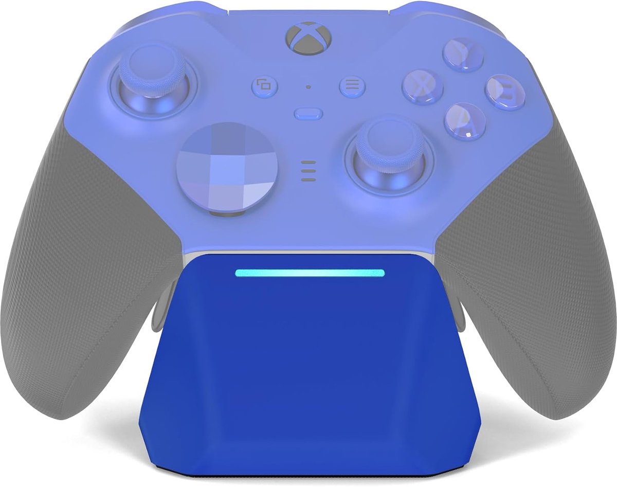 SnelShoppen - Oplaadstation voor Xbox Elite Series 2 Controller - Magnetische Laaddock met Type C Oplaadkabel - Blauw - Gaming Accessoire