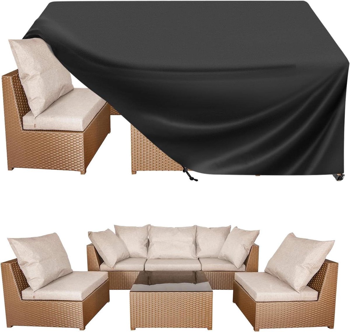 Bankhoes voor buiten - Tuinbank beschermhoes - Meubels beschermen - Waterdicht Oxford weefsel - 320 x 127 x 22 cm