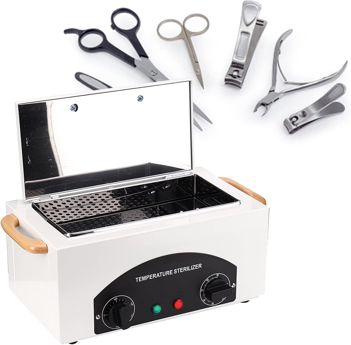 SnelShoppen - Hot Air Steriliser Disinfection 300W - Instelbare Temperatuur & Tijd - Droogwarmte Sterilisator voor Cosmetica, Voetverzorging, Nagelins