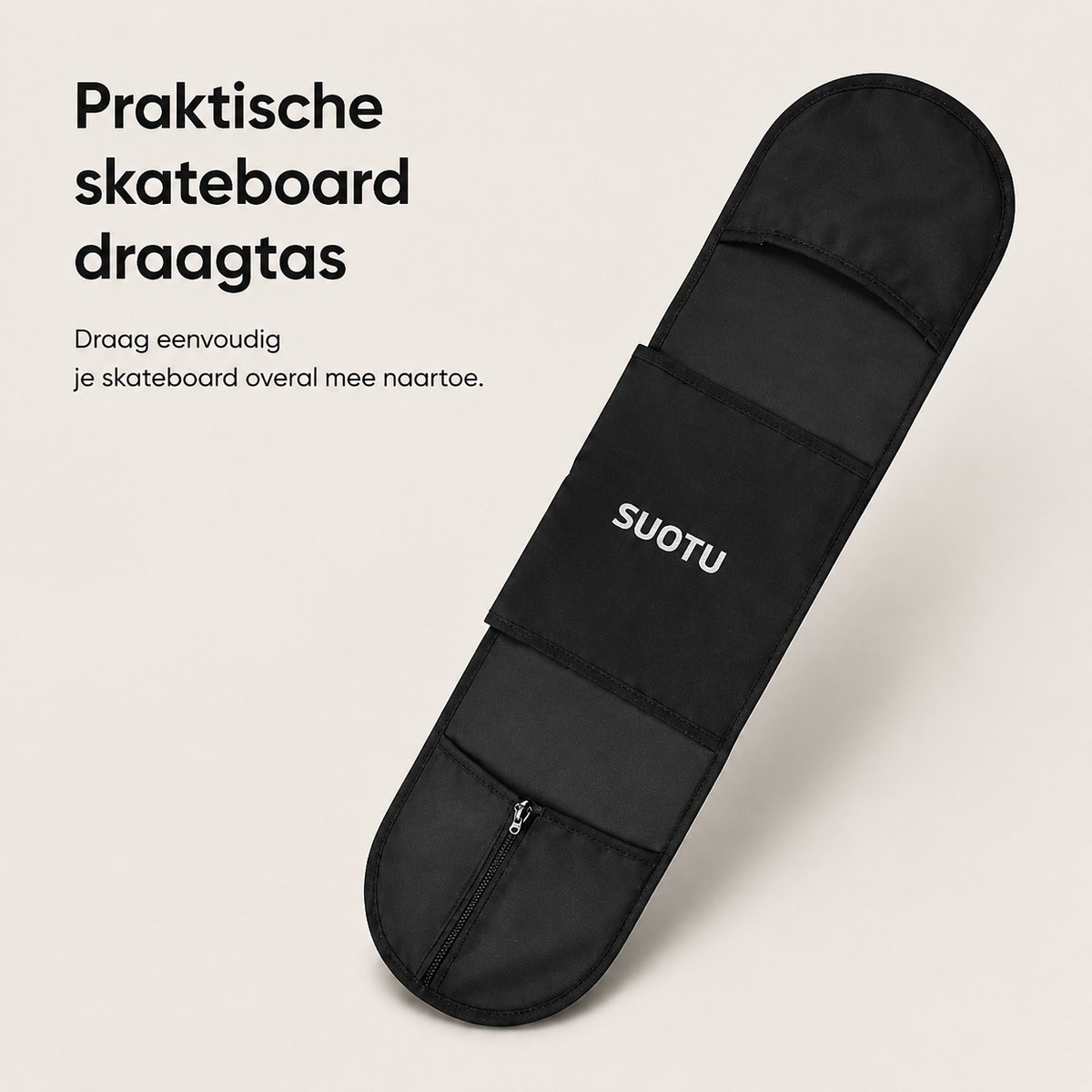 Suotu Draagtas voor Skateboard - 80X20CM - Volwassenen Skateboards - Skateboardaccessoires - Zwart — afbeelding 5