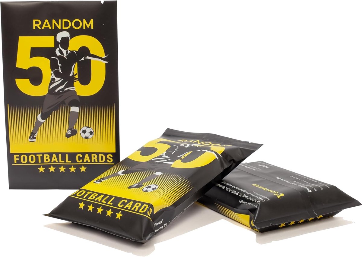 SnelShoppen - Lot van 50 originele voetbalkaarten - Geen herhalingen | Basis, Inserts en Rookie kaarten | Internationaal | Verzamelobjecten