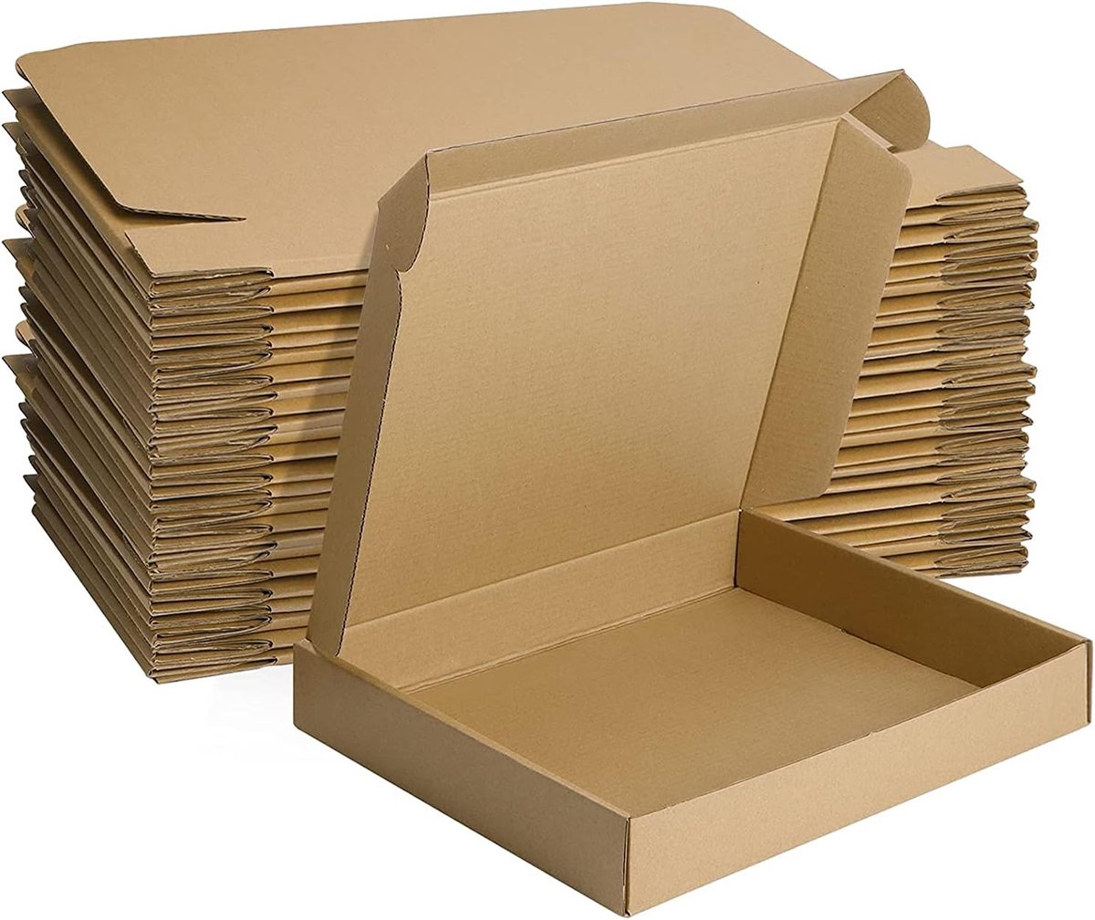 SnelShoppen - Vouwbare Kartonnen Verzenddozen 330x254x51mm - Set van 25 - Bruin - Perfect voor Verzenddoeleinden, Cadeaus, Kaarten, Kaarsen en Meer