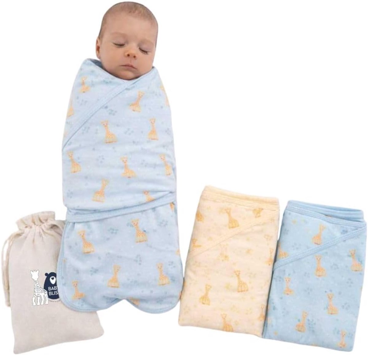SnelShoppen - Baby Inbakerslaapzakken 0-3 Maanden - 2 Stuks Biologisch Katoen - Heupvriendelijk Ontwerp - Verbeterde Slaapkwaliteit - Inclusief Gratis