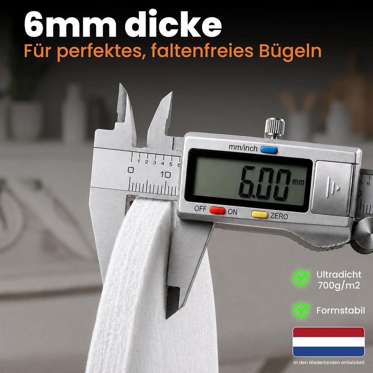 Thijox - Molton Onderlegger 140x55 cm - 100% Polyester - Extra Dikke Strijkplank Onderlegger - OEKO-TEX Gecertificeerd - Aanpasbaar voor Stoomstrijkij