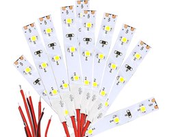 SnelShoppen - 10x 3 LED Model 12V LED Strip Licht - Warm Wit - Ideaal voor Modelbouw, Modelhuizen, Model Treinen, RC Auto's, Tuinverlichting