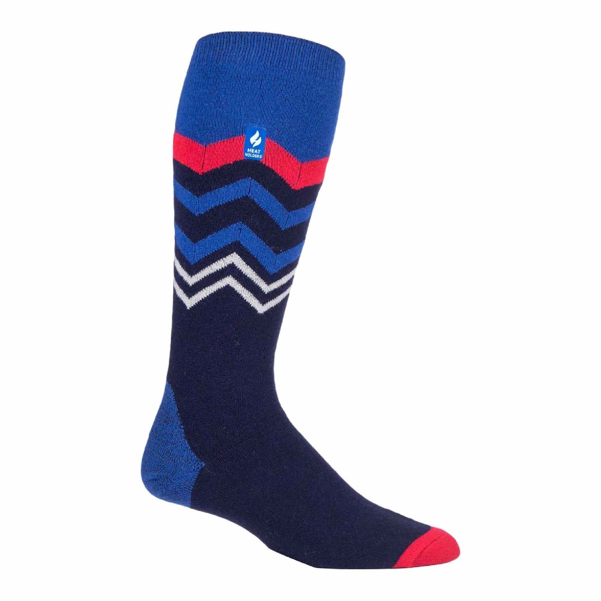 Heat Holders Dames lichtgewicht thermo skisokken Donkerblauwe Zigzag
