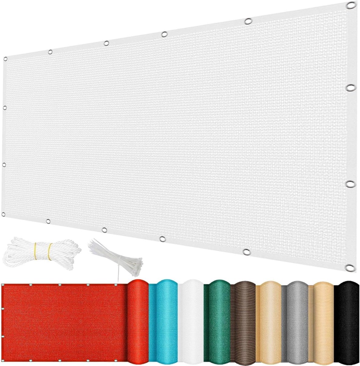 Zonnedoek - Schaduwzeil Tuin - Buiten Ontspannen - Ademend Materiaal - 110 x 110 cm - Wit