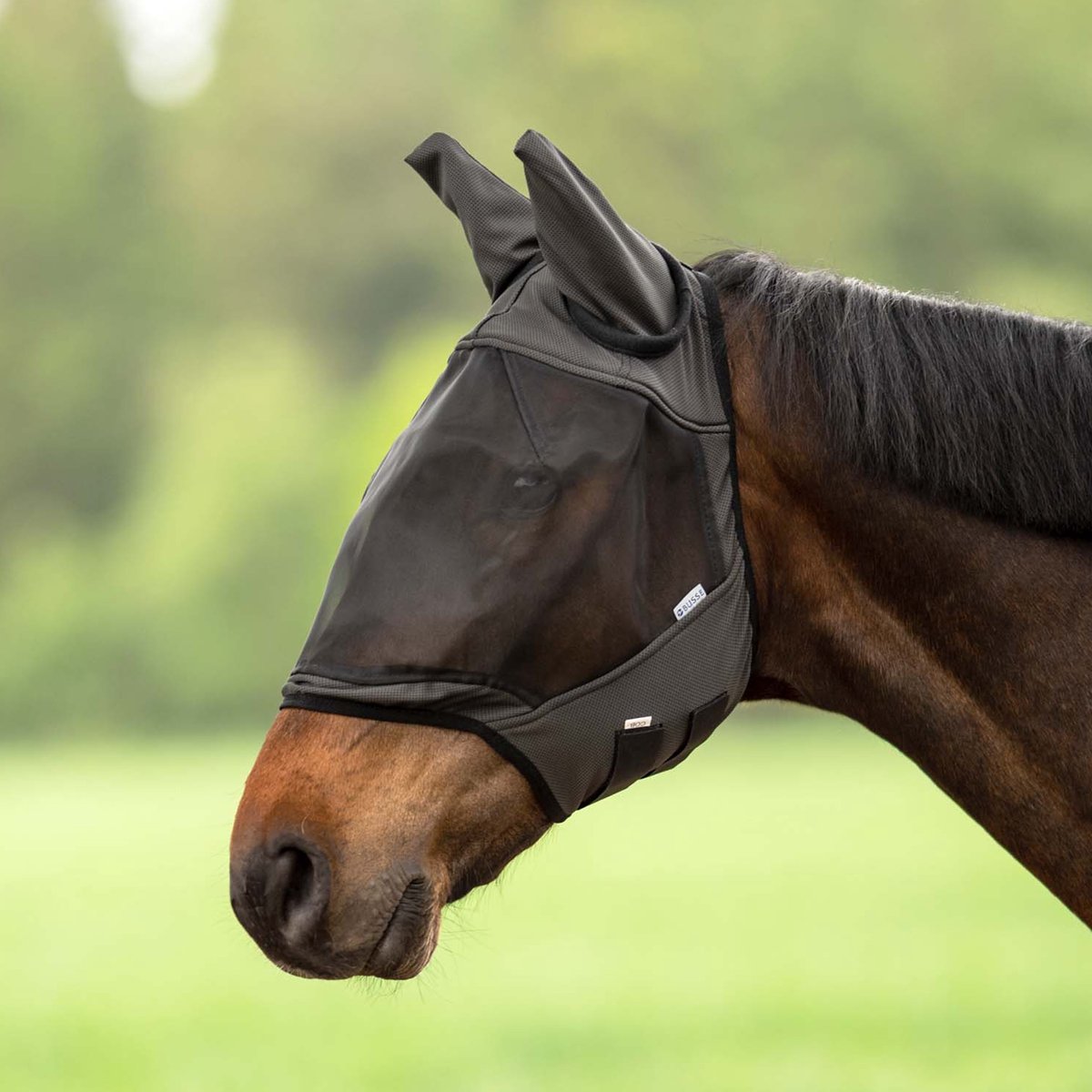 Busse Vliegenmasker Fly Guard II-Black-Cob