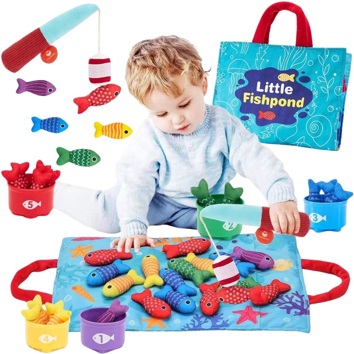 Woopie Little Fisherman's Set Leren Tellen 22 Stuks - UNI