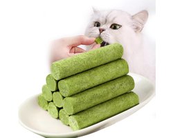 Thijox - Kattengrassticks 67g - Vriesgedroogd Kattengras Snack - Kauwspeelgoed voor Katten - Tandverzorging, Haarbalverwijdering & Eetlust Verhoging