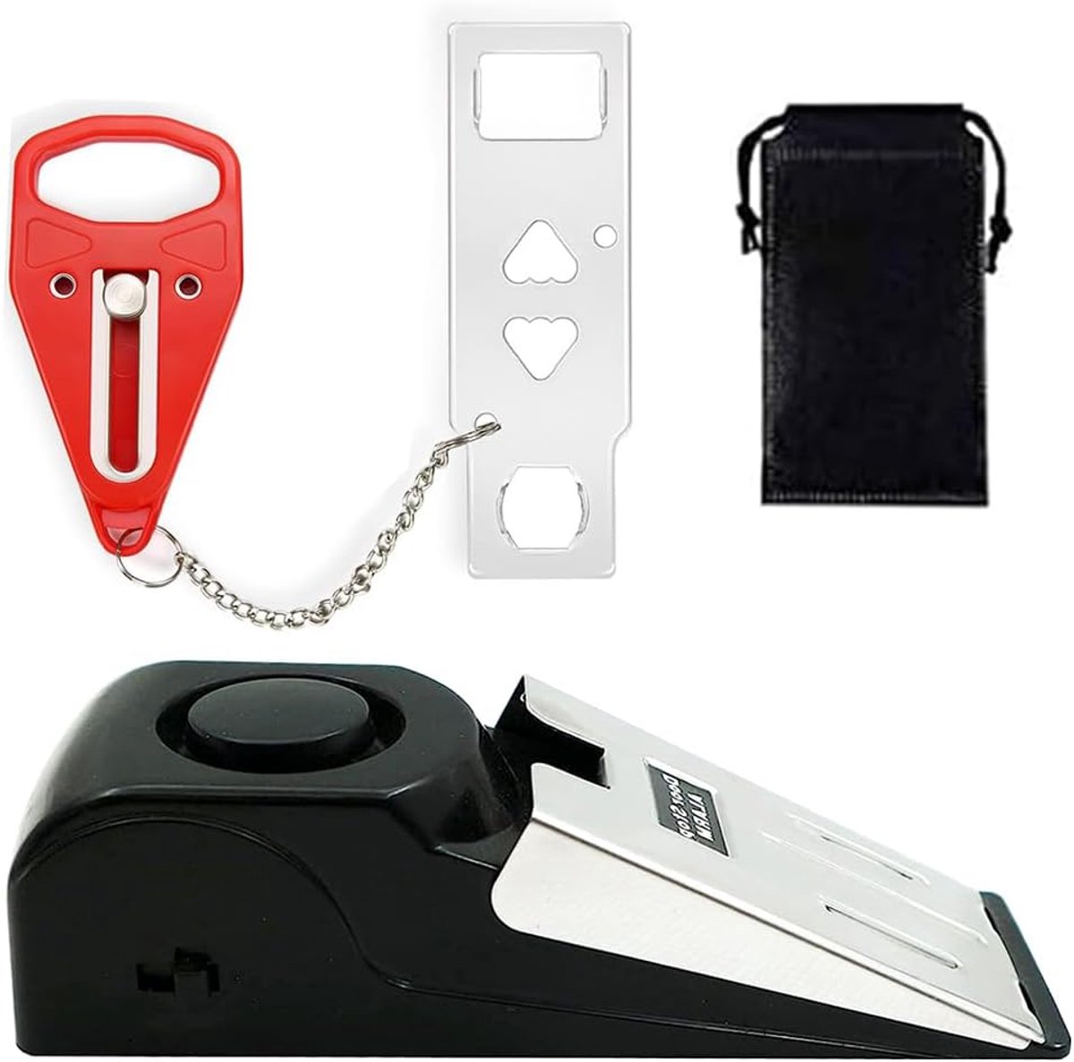 Thijox - Deurstopper Alarm met 120 dB Geluid, Draagbaar Deurslot met Antislip Rubber, Ideaal voor Privacy, Veiligheid en Reizen, Hotel, Camping, Thuis