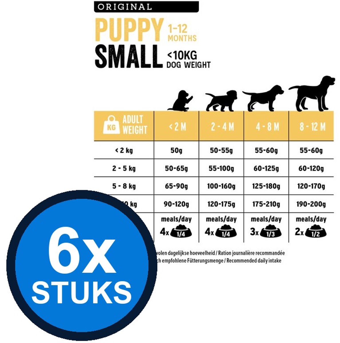 6x Euro-Premium - puppy small chicken&rice 3kg - Hondenvoer - 3 kg