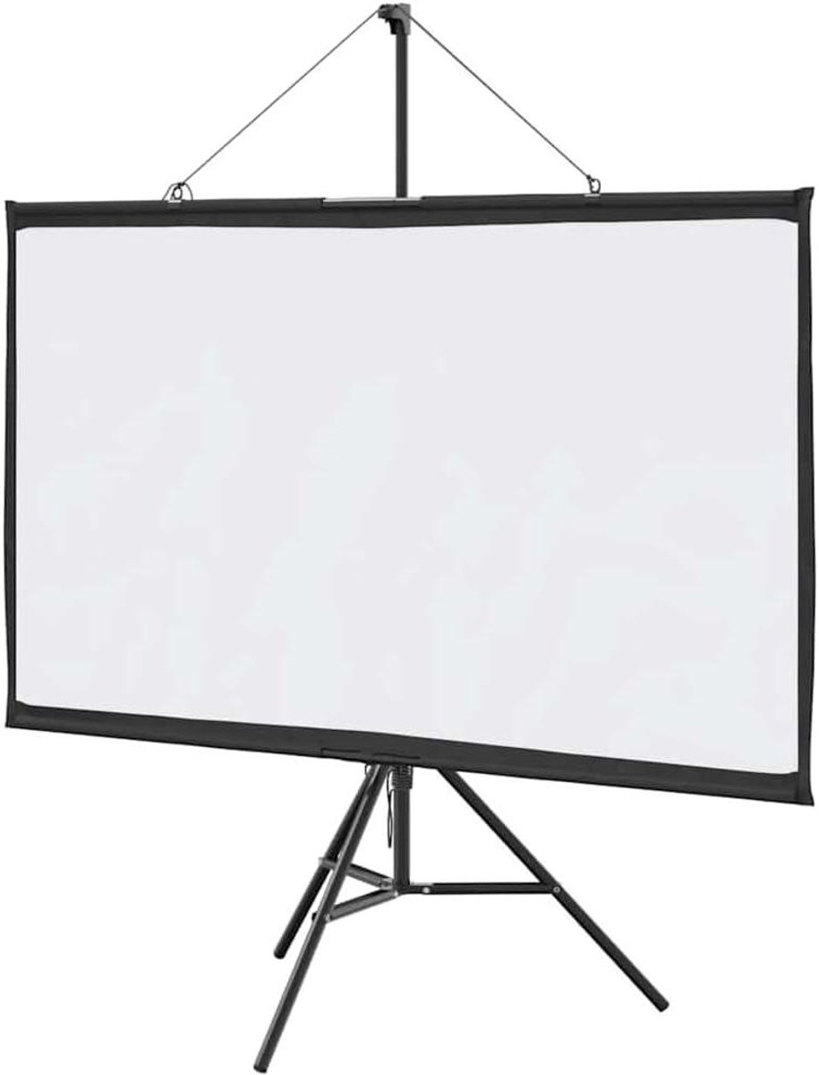 Projectiescherm met statief - Mobiel scherm - Thuisbioscoop presentatie - Mat canvas gelijkmatig licht - 60 inch 16:9 - Mat wit