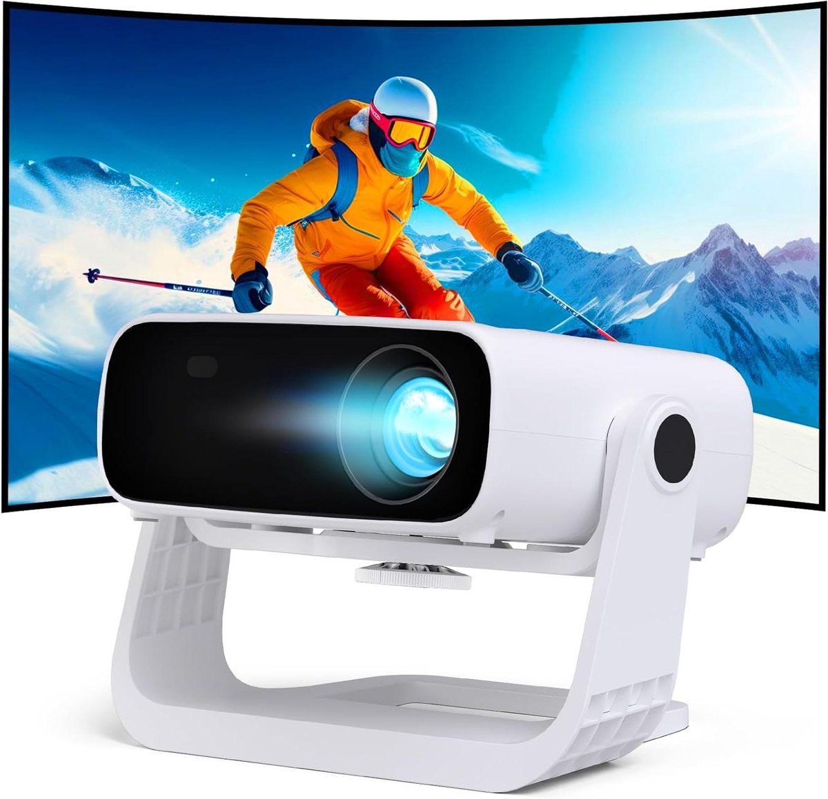 4K Projector - Beamer Media Speler - Film Avond Thuis - Draagbaar Design - 22.7 cm - Zwart