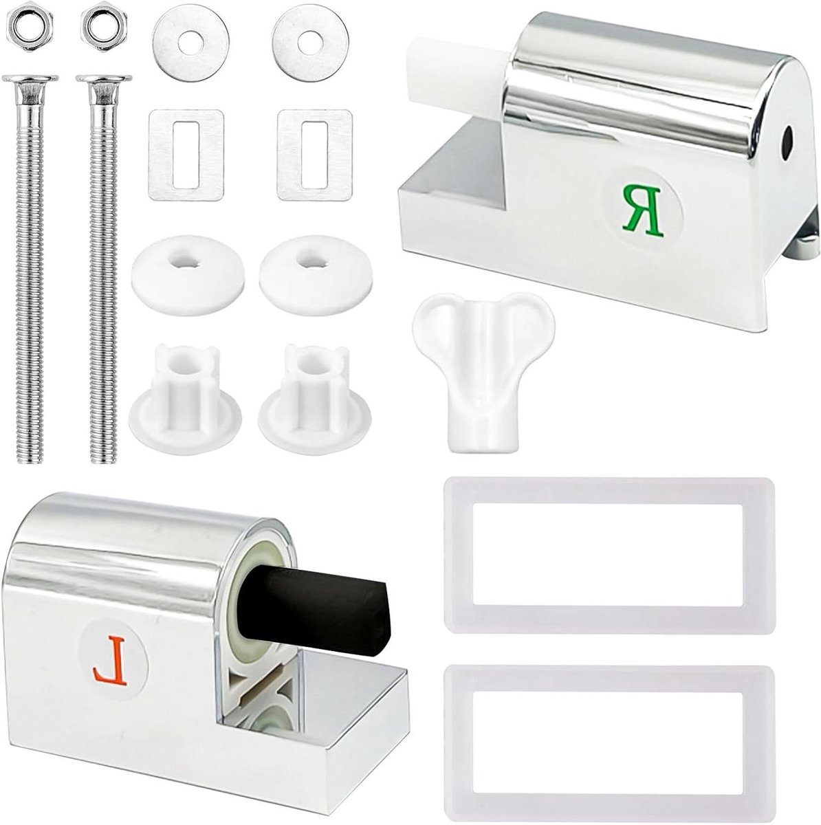 Toiletzitting Houders - Zitting Bevestiging - Badkamer Reparatie - Universele Pasvorm - 5x5 cm - Zilver