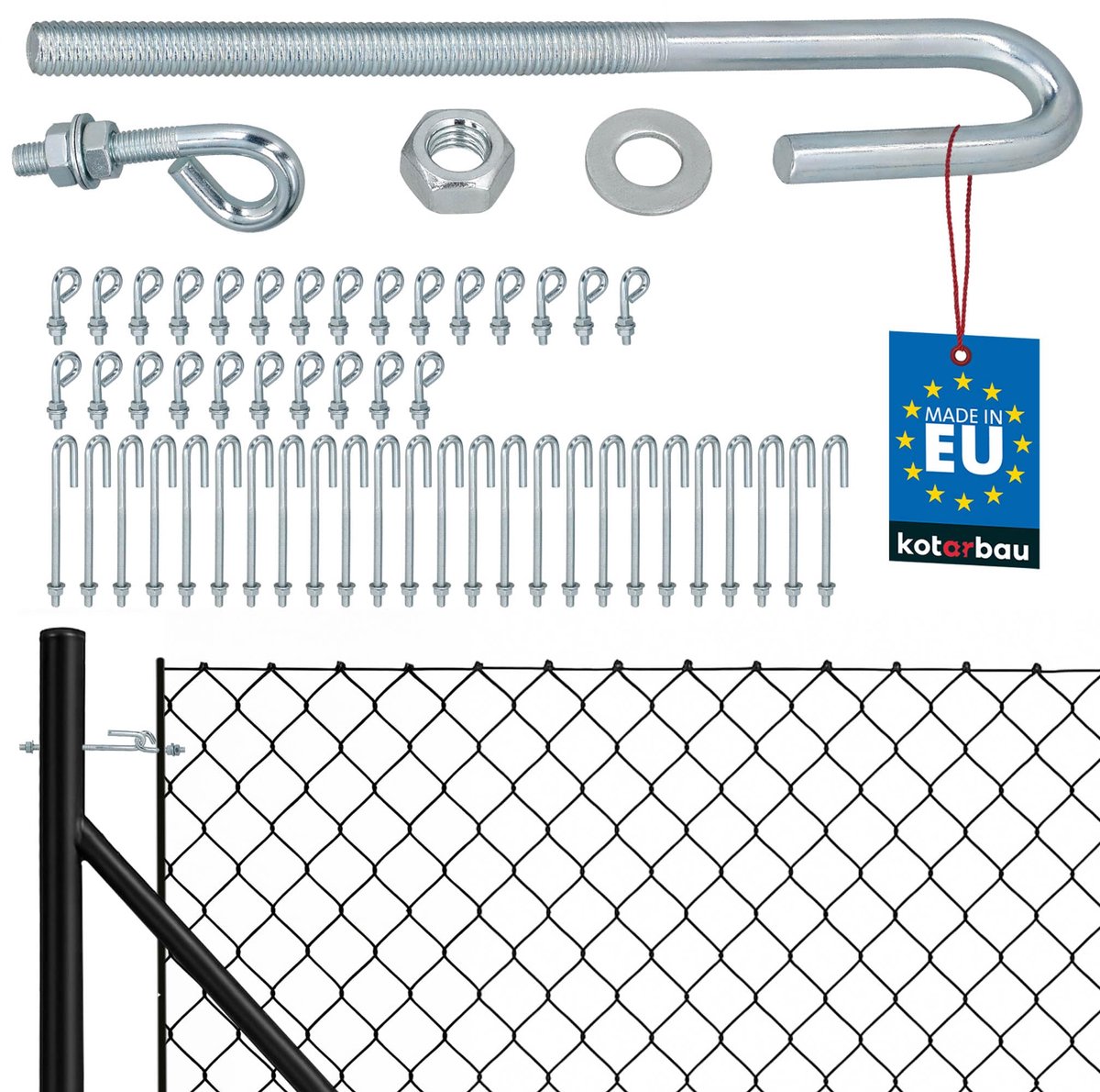 KOTARBAU 25 Stuks Draadspanner M8, Kabelspanner, Spanner van Verzinkt Staal
