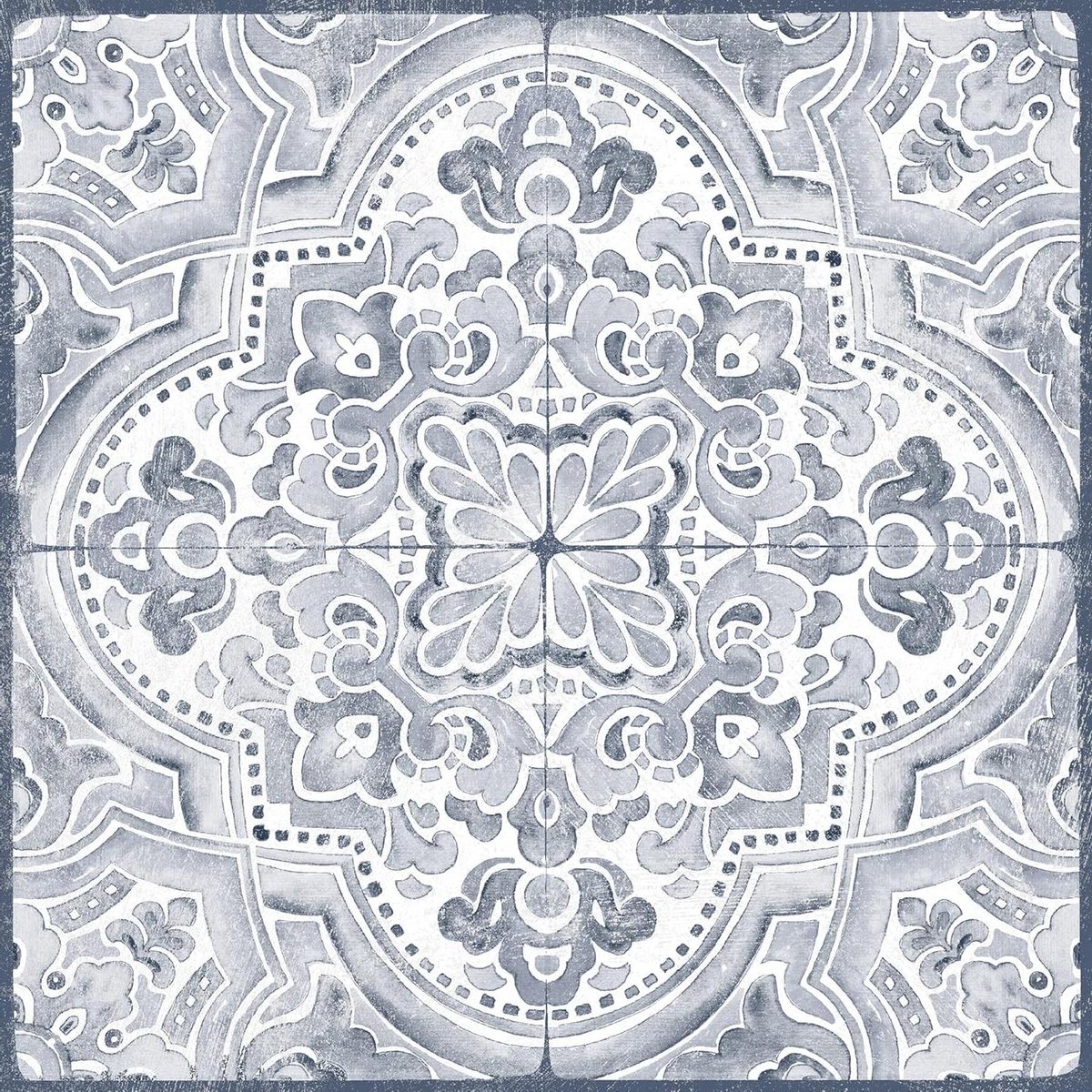 Vloertegels - Plak Tegels - Vloer Vernieuwen - Waterbestendig - 9 vierkante voet - Blauw Grijs Wit