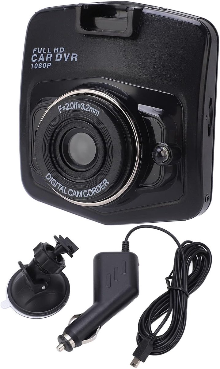 SnelShoppen - Dash Dashcam voor Auto's - 1080P Full HD Dashcam Recorder met 170° Groothoek, Nachtzicht, G-Sensor, Loopopname, Parkeerbewaking, 32GB Ma
