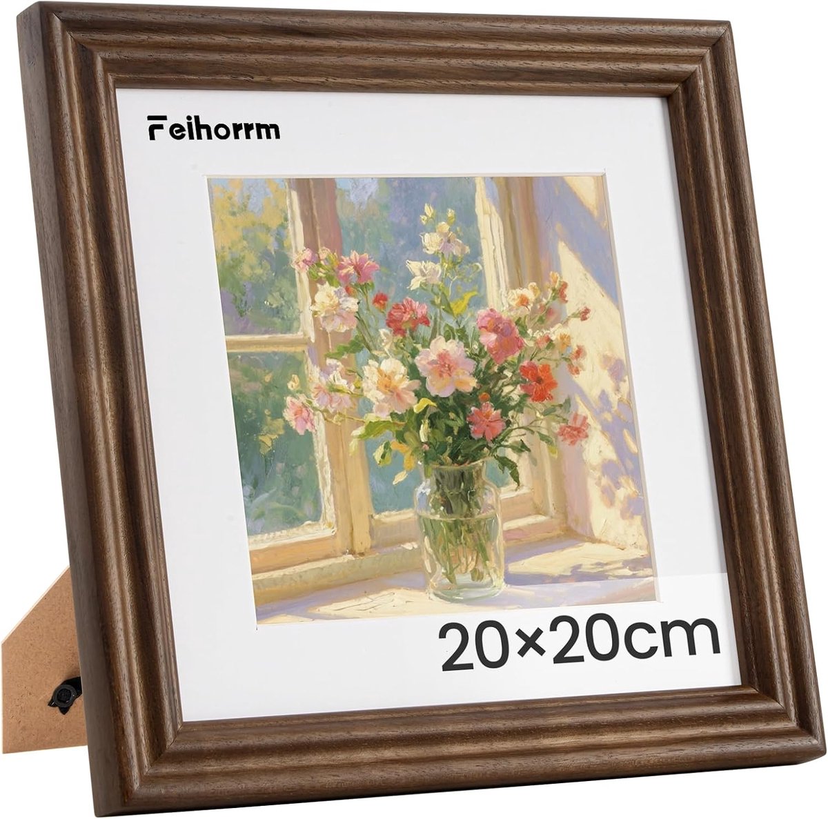 Massief Houten Fotolijst Walnoot Rechthoekig voor 20x20 Foto's