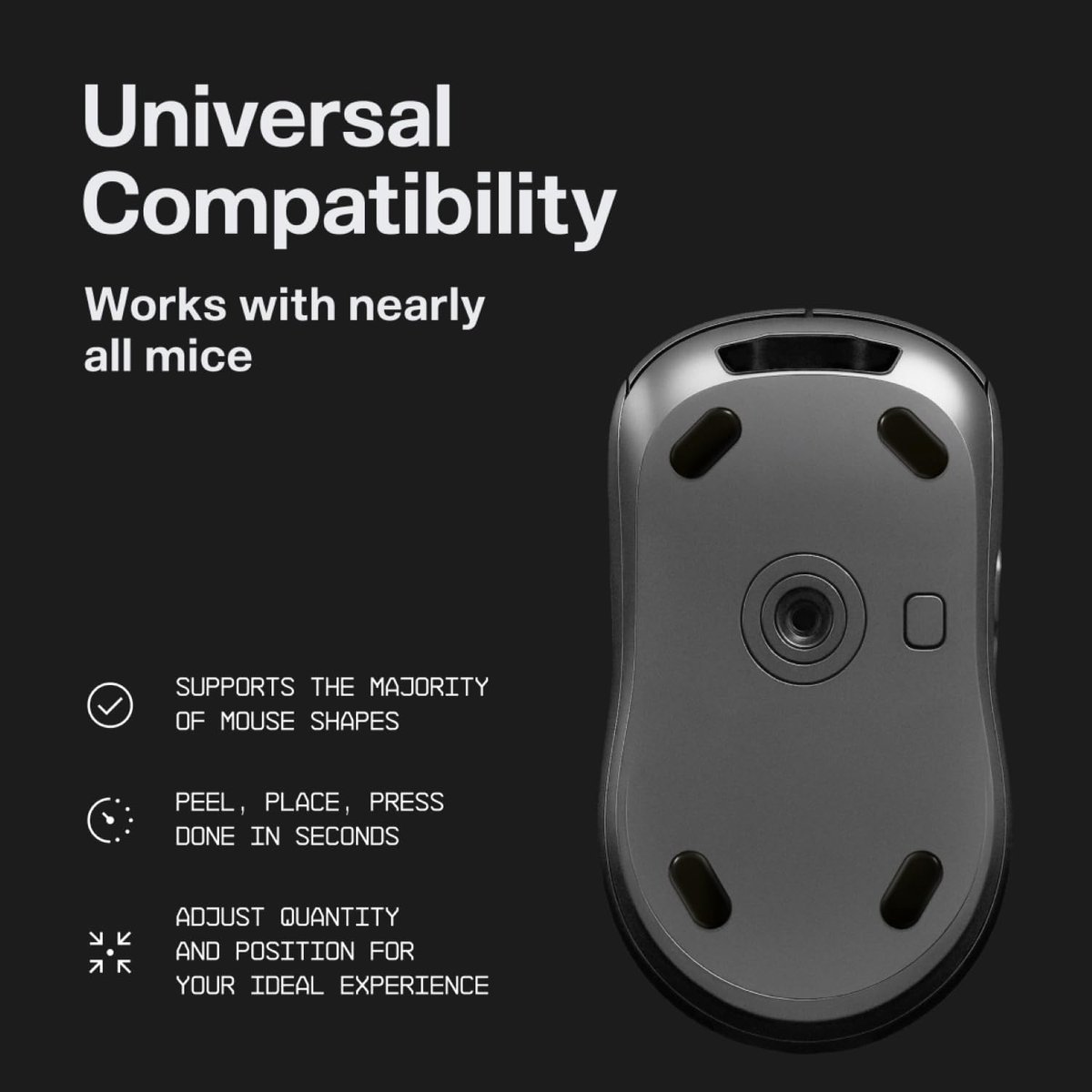SnelShoppen - Wallhack PTFE Pills Muisskates, Premium Gaming Muis Skates, Ultra Smooth Glijden op Stof en Glas, Aanpasbare Snelheid en Controle, Geel,