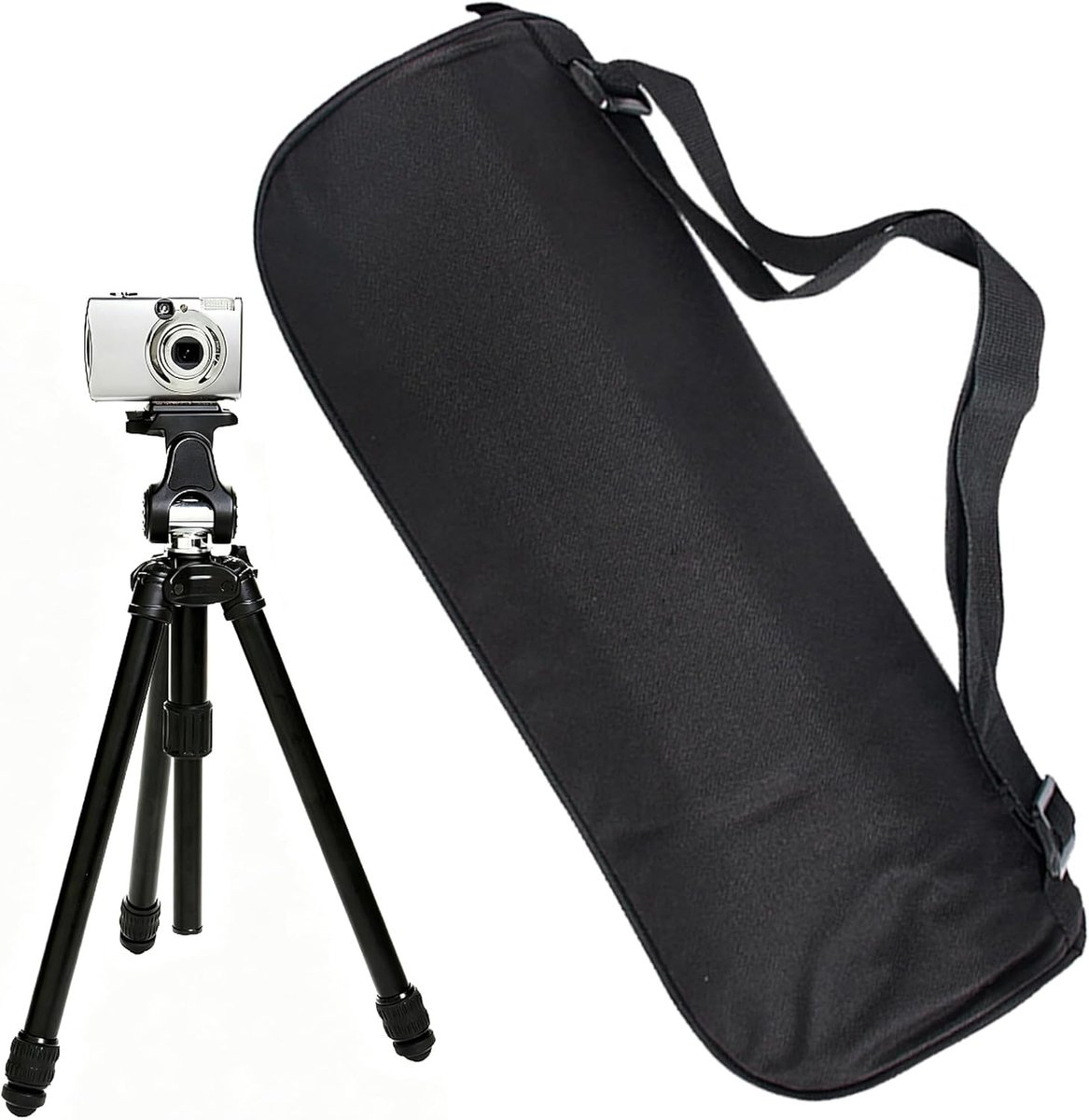 SnelShoppen - Tripod Bag, Nylon Tripod Tas Zwart, Shockproof Camera Accessoire, Verstelbare Maat 40x12cm, Professionele Statief Case voor Fotografie e