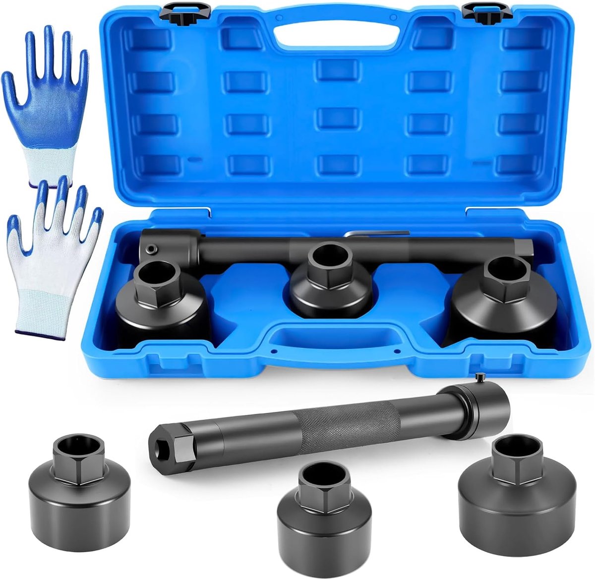 SnelShoppen - 4-delige Ball Joint en Stuurstang Gereedschap Set - Voor Dismantelen van Axiale Stangen 30-35mm/35-40mm/40-45mm - Professioneel en Snel