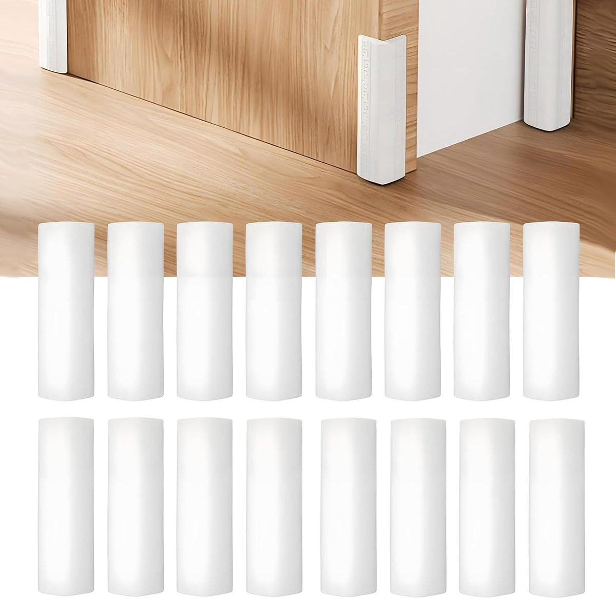 SnelShoppen - 16PCS Skirting Hoekblokken, Silicone Zelfklevende Veiligheid Hoekbeschermers voor Babyproofing, Randbescherming voor Meubels en Muren, Z
