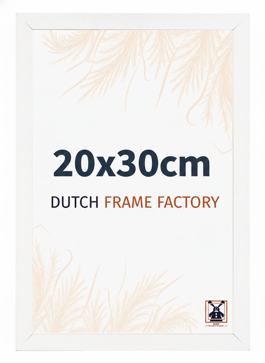 Fotolijst 20x30 cm - MDF - Wit Hoogglans - Benno