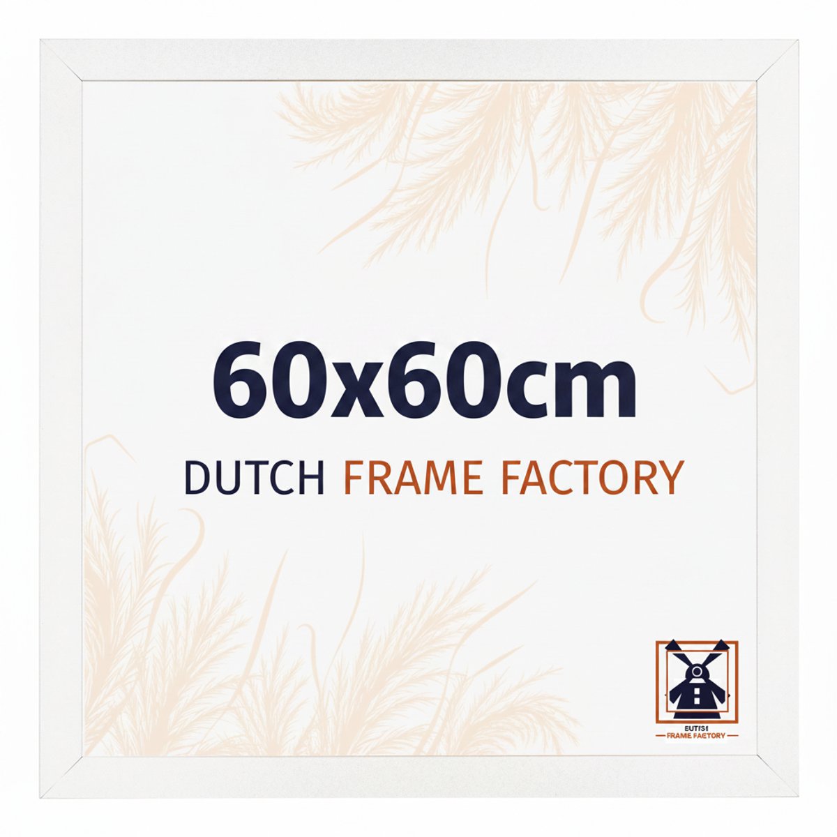 Fotolijst 60x60 cm - MDF - Wit Hoogglans - Benno