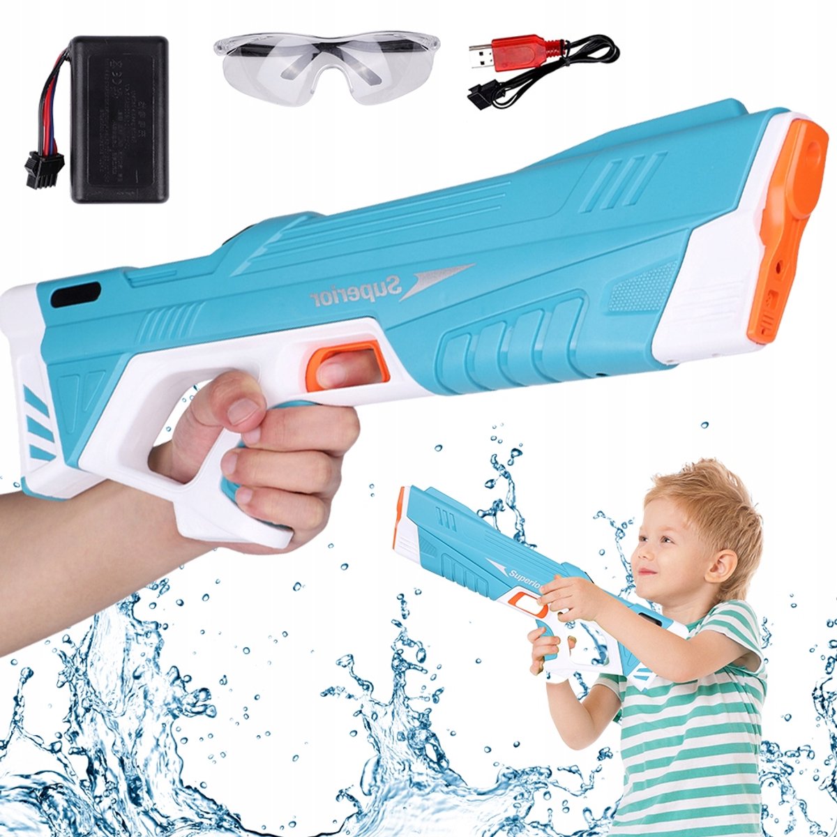 Automatisch Waterpistool - Elektrisch waterpistool - 10s automatisch zuigen - 9,75 meter bereik - Krachtig - Buitenspeelgoed - voor zwembad, strand en feestjes