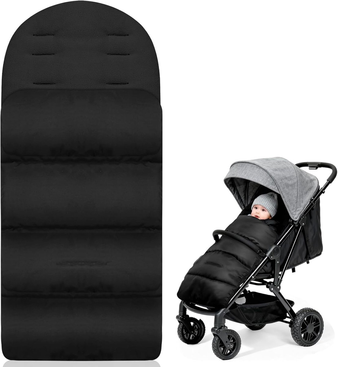 SnelShoppen - Universele Voetenzak Fleece Winter - Waterdichte Kinderwagen Voetenzak - Ademend en Makkelijk Schoon te Maken - Geschikt voor Alle Kinde