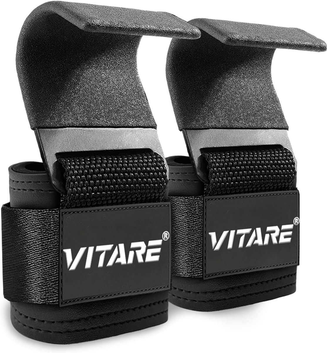 SnelShoppen - Gym Straps Polsbandages Antislip Rubber Haken voor Deadlifts, Pull-Ups en Roeien - Versterkte Lifting Straps met Gevoerde Polsondersteun