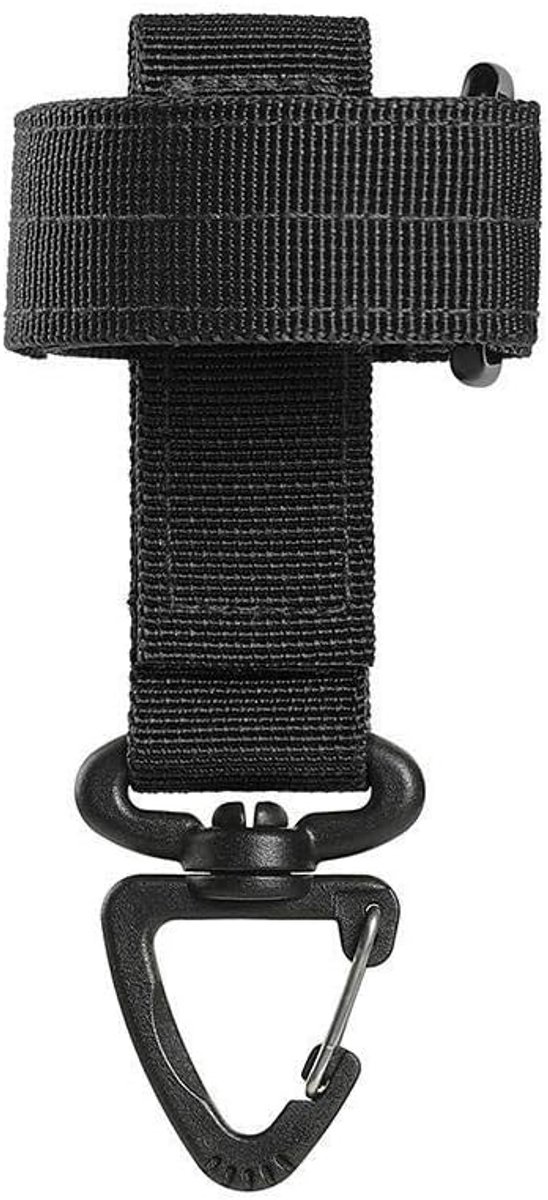 SnelShoppen - Multifunctionele Tactische Outdoor Handschoenen met Klimgordel, Opslag Beugel, Sleutelhanger en Verstelbare Haak voor Hikers - Nylon, Zw