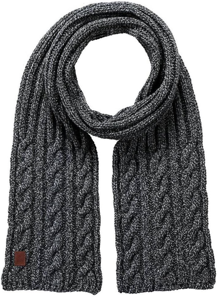 Gebreide Heren Sjaal - Warme Nekwarmer - Kou Buiten - Klassiek Braid Patroon - 180 x 20 cm - Blauw