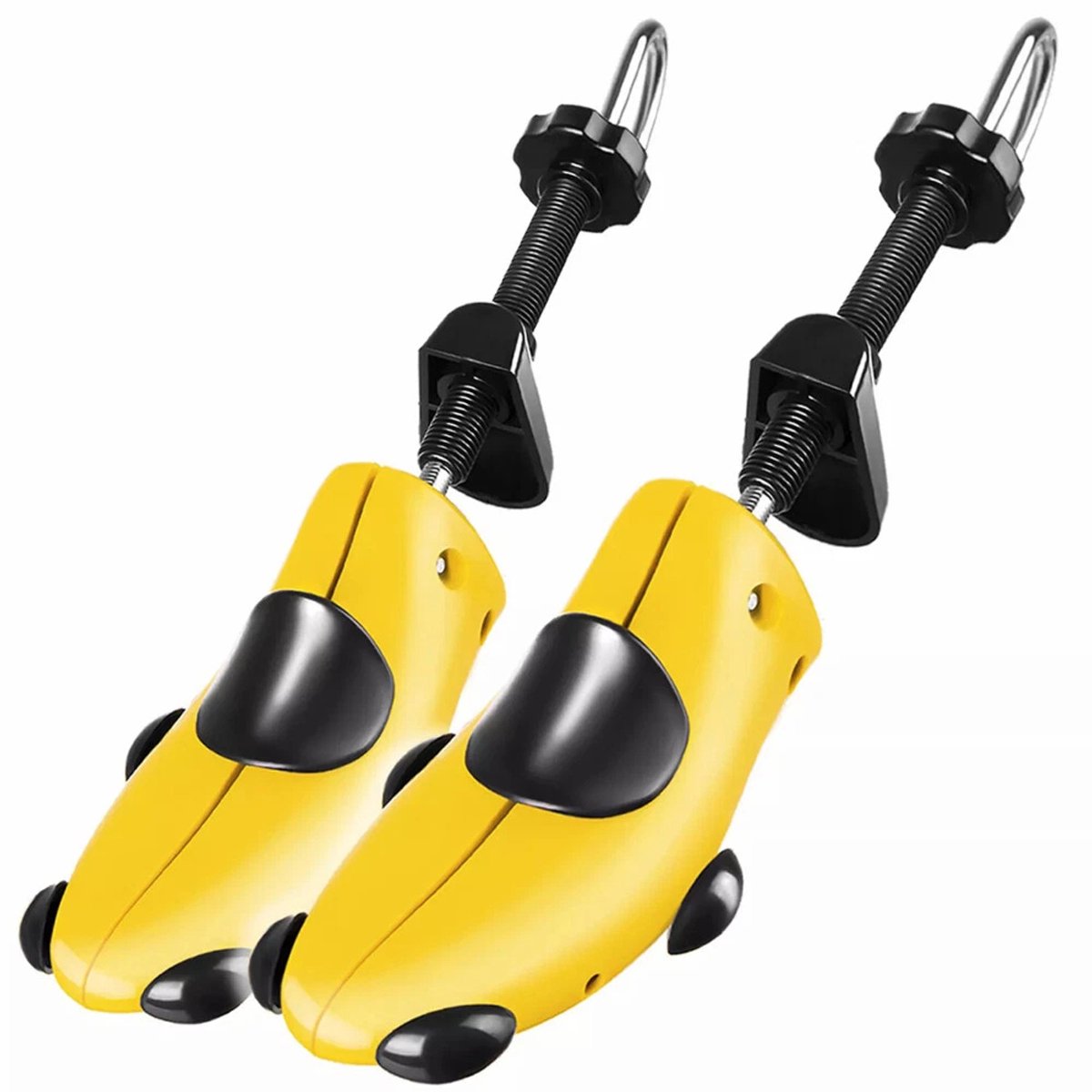Schoenspanners - Set van 2 - Maten 40-47 - Schoenspanner - Schoencorrector - Verstelbare schoenspanner - Universele leest - Schoenspannervergroter - Kunststof - Geel/Zwart