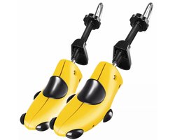 Schoenspanners - Set van 2 - Maten 40-47 - Schoenspanner - Schoencorrector - Verstelbare schoenspanner - Universele leest - Schoenspannervergroter - Kunststof - Geel/Zwart
