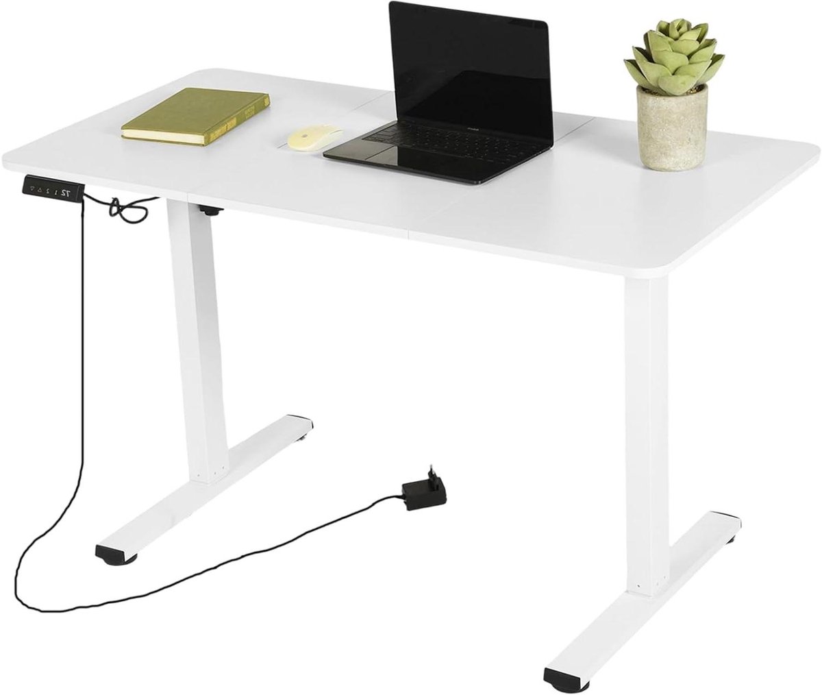 Verstelbaar Bureau - Elektrisch Bureau - Gezond Werken - Geheugenfuncties - 120 x 60 cm - Wit