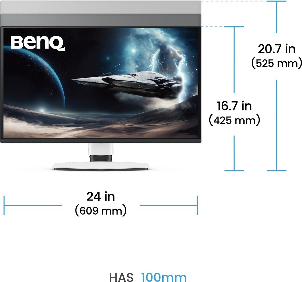 BenQ MOBIUZ EX271QMZ OLED Gaming Monitor 27 Inch QHD 240Hz 0,03 ms FreeSync Premium thumbnail 3