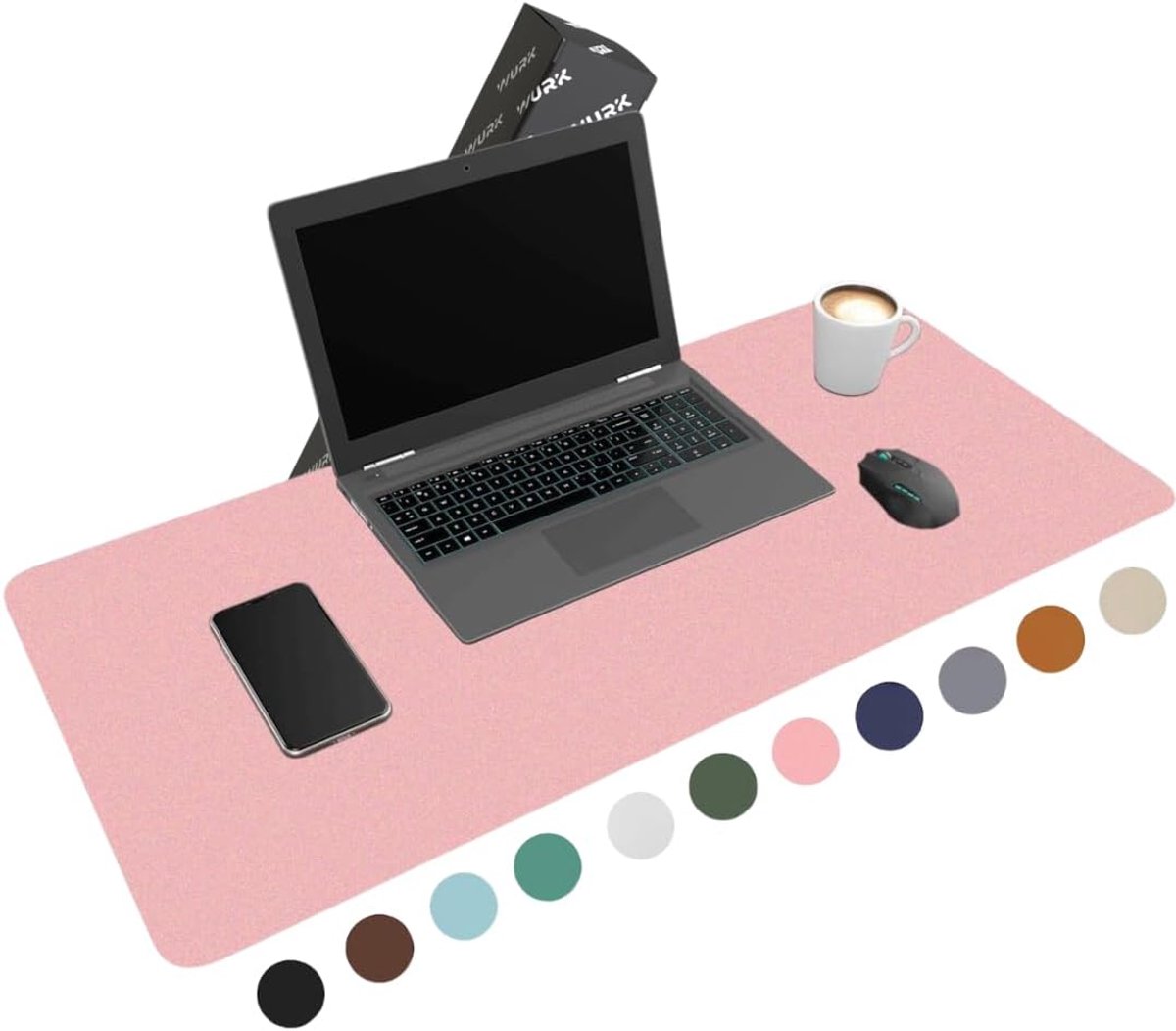 SnelShoppen - Professionele Bureau Onderlegger 80 cm x 40 cm - XXL Muismat - Multifunctionele Grote Desk Mat - Roze - Perfect voor Thuiswerk en Kantoo