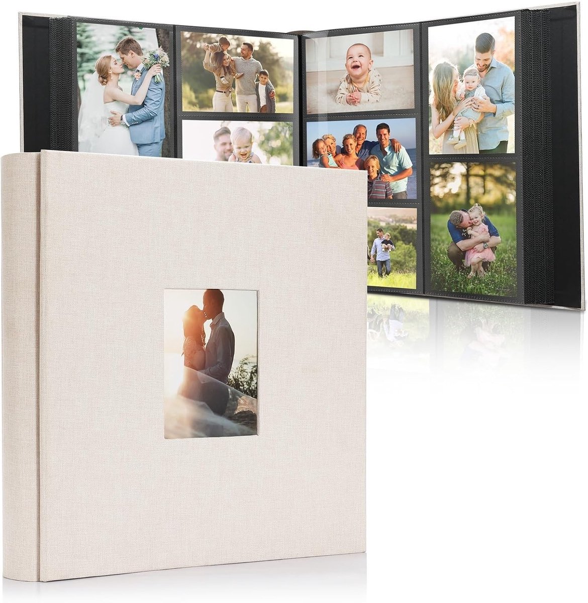 SnelShoppen - Groot Fotoalbum voor 1000 Foto's, Insteekalbum 10x15 cm, Linnen Binding, Personaliseerbaar, Ideaal voor Familie, Bruiloften, Reizen en B