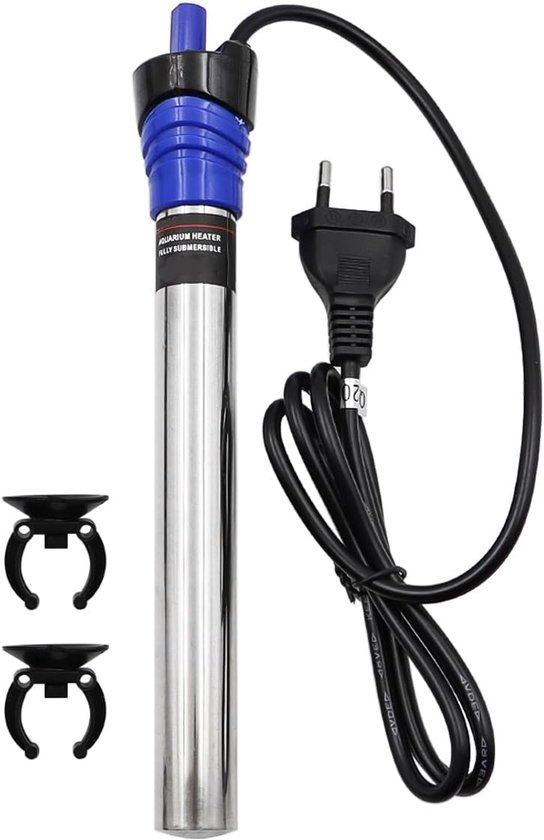 SnelShoppen - 100W Aquariumverwarmer Roestvrijstalen Verwarmingsstaaf Temperatuur Verstelbaar voor Vissenbakken en Aquariums - Dubbellaagse Afdichting