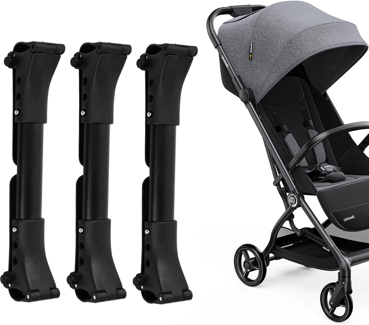 SnelShoppen - Verbindingsset voor Kinderwagen, 3 Stuks Dubbele Kinderwagenverbindingen, Veiligheidsverbinders voor Kinderwagens, Geschikt voor Themati
