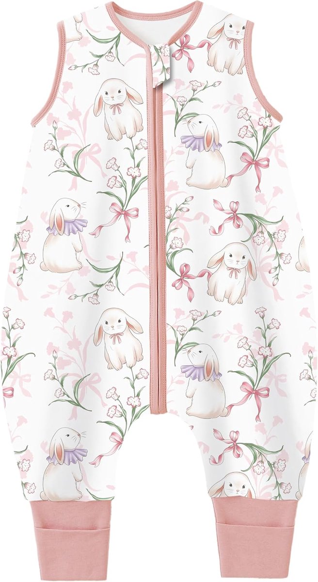 SnelShoppen - Babyzomerslaapzak met Voeten 0,5 TOG - Katoenen Kinderslaapzak met Pijpen - Ademend en Comfortabel voor Jongens en Meisjes - Ongewatteer