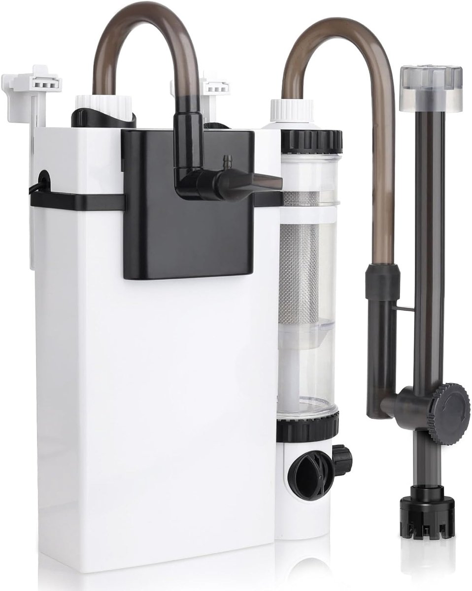 SnelShoppen - Hygger Ophangfilter voor Aquarium, Stille Externe Filter, 500L/U 6W met Visrestenopvang, Verstelbare Waterdoorstroming voor Vistank tot