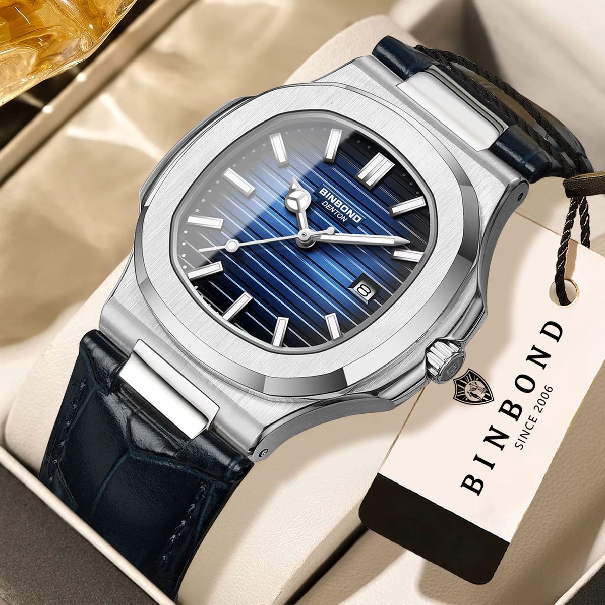 Herenhorloge Quartz - Luxe Design - Analoog Polshorloge - Met datum - Zilver kleur met Grijs Zwarte wijzerplaat