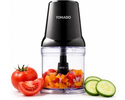 Tomado TCH2001B - Hachoir - 360 ml - 2 lames en acier inoxydable - 400 watts - Coupe, hache et mixe - Zwart