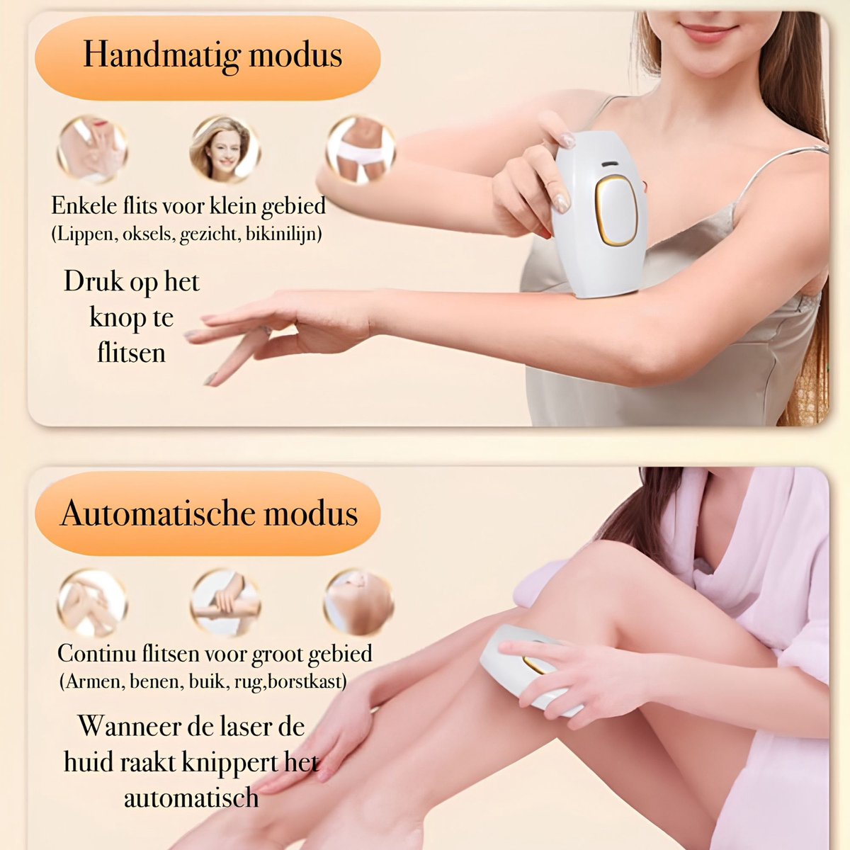 Silky Flash IPL - Haar Laser - Laser Ontharingsapparaat - IPL Ontharing Apparaat - Epileerapparaat Dames & Heren - Ontharingsapparaten - Inclusief Beschermbril, Scheermes- 5 Standen thumbnail 3