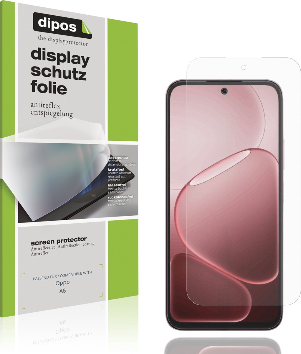 dipos – 4x Matte Beschermfolie geschikt voor Oppo A6 | Krasbestendige & antireflecterende Screenprotector Ultra-Thin
