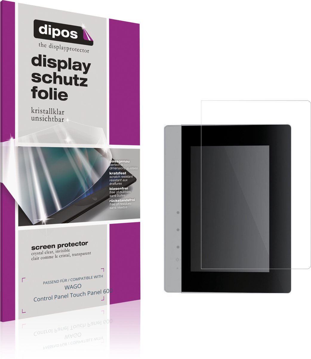 dipos – 2x Beschermfolie geschikt voor WAGO Control Panel Touch Panel 600 | Krasbestendige & heldere Screenprotector Ultra-Thin